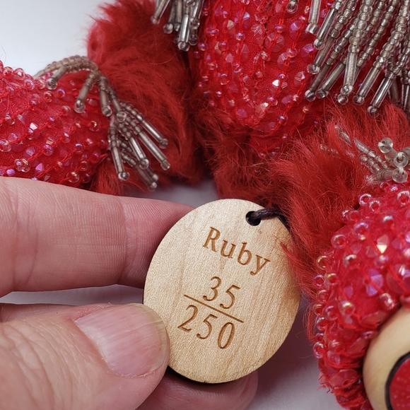 Robert Raikes July Ruby Birthday Bear - Picture 8 of 10